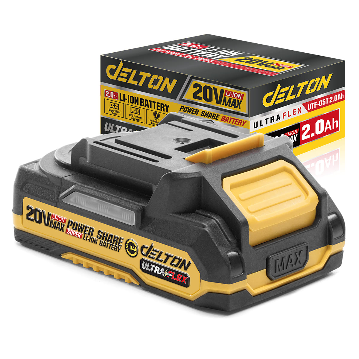 แบตเตอรี่ DELTON ULTRAFLEX 20V 2AH_3